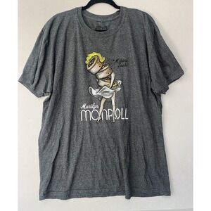 Mikuni Original Shirt Size S Womens Marilyn Monroll Sushi Foodie Gray XXL